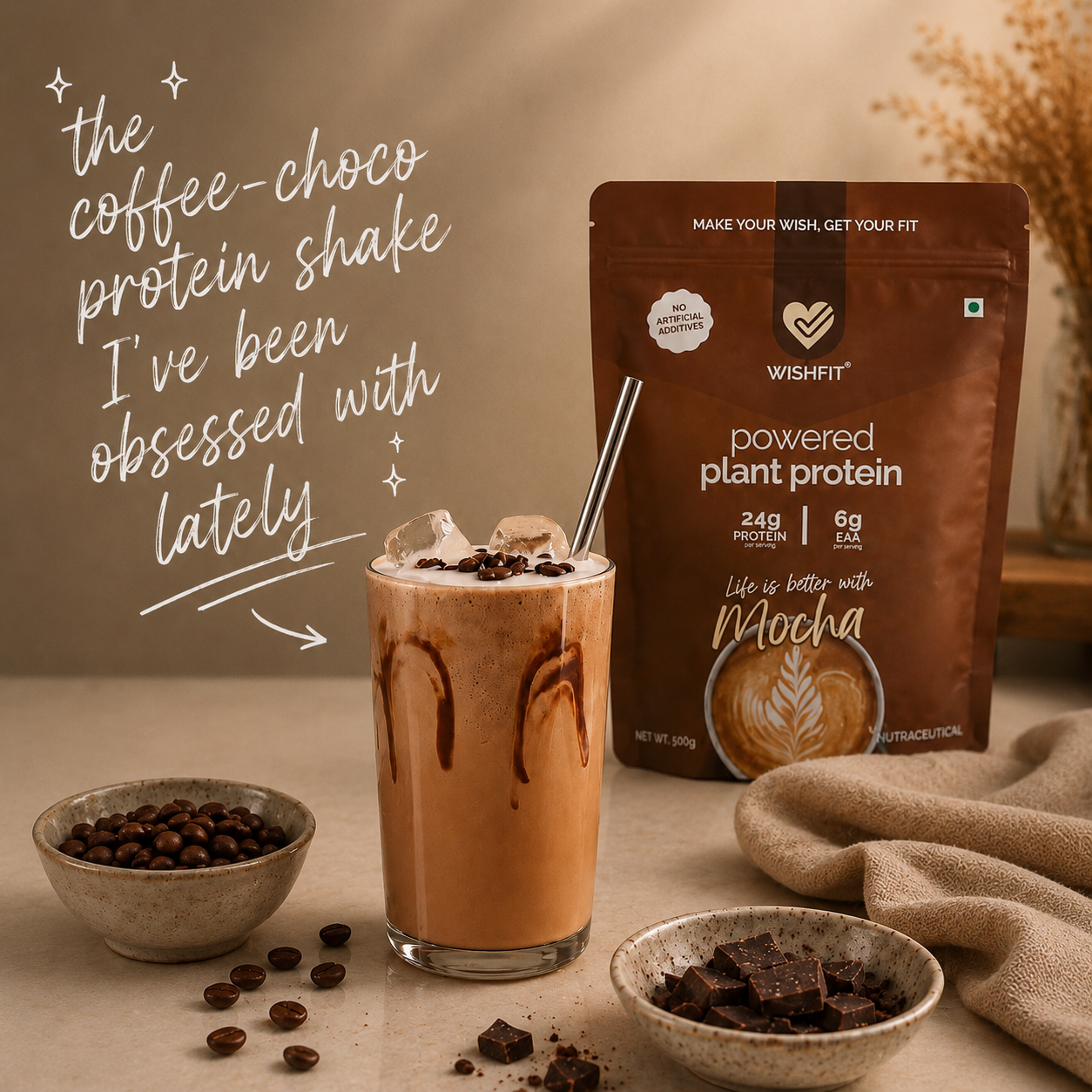 POV: your coffee just got a protein upgrade. ☕⚡

Creamy.
Chocolatey.
Coffee-forward.
Protein-packed.

And honestly? It doesn’t even feel like a “healthy” drink.